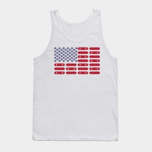 skateboard usa flag Tank Top